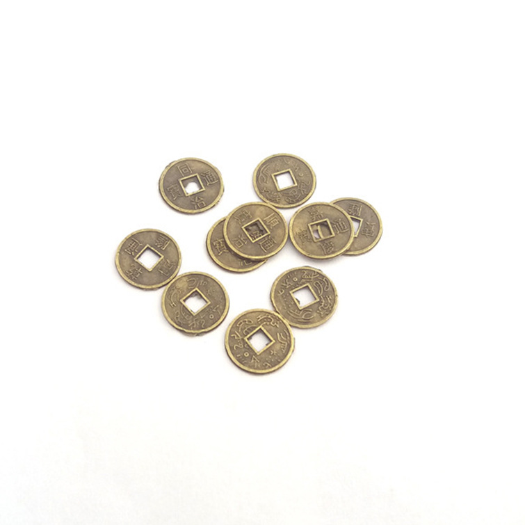 10mm 铜钱宗教礼品工艺品纪念品散珠diy饰品配件来样来图加工生产