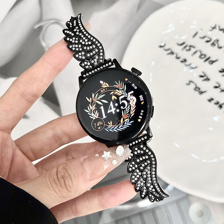 适用华为手表gt3金属梦想翅膀链条gt2表带watch2女款华为fit2手链