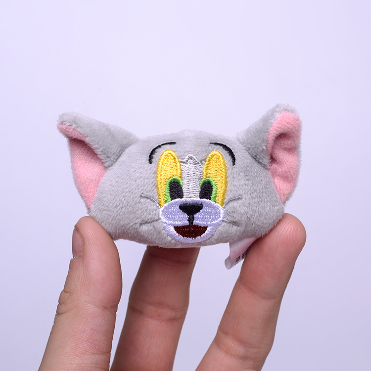 日系动漫猫和老鼠周边汤姆猫杰瑞鼠头型可爱卡通毛绒发夹头饰发卡