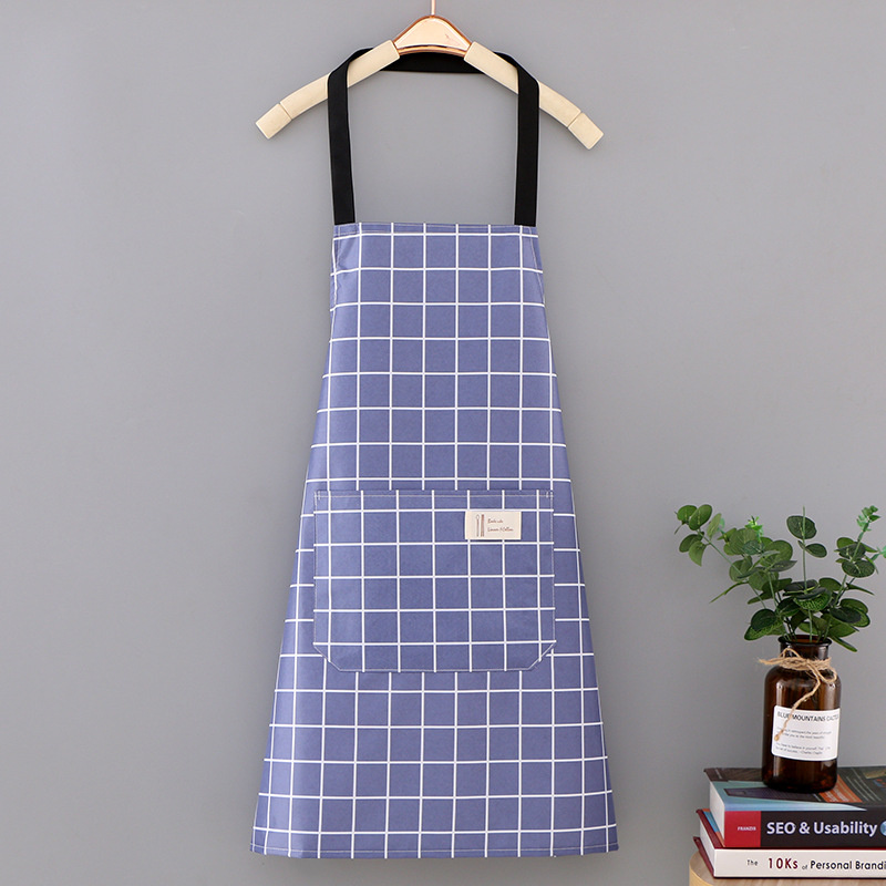 Apron Manufacturer Adult Home Use Fashion Kitchen Sleeveless Waterproof Oil-Proof Apron Wholesale Work Clothes Advertising Apron