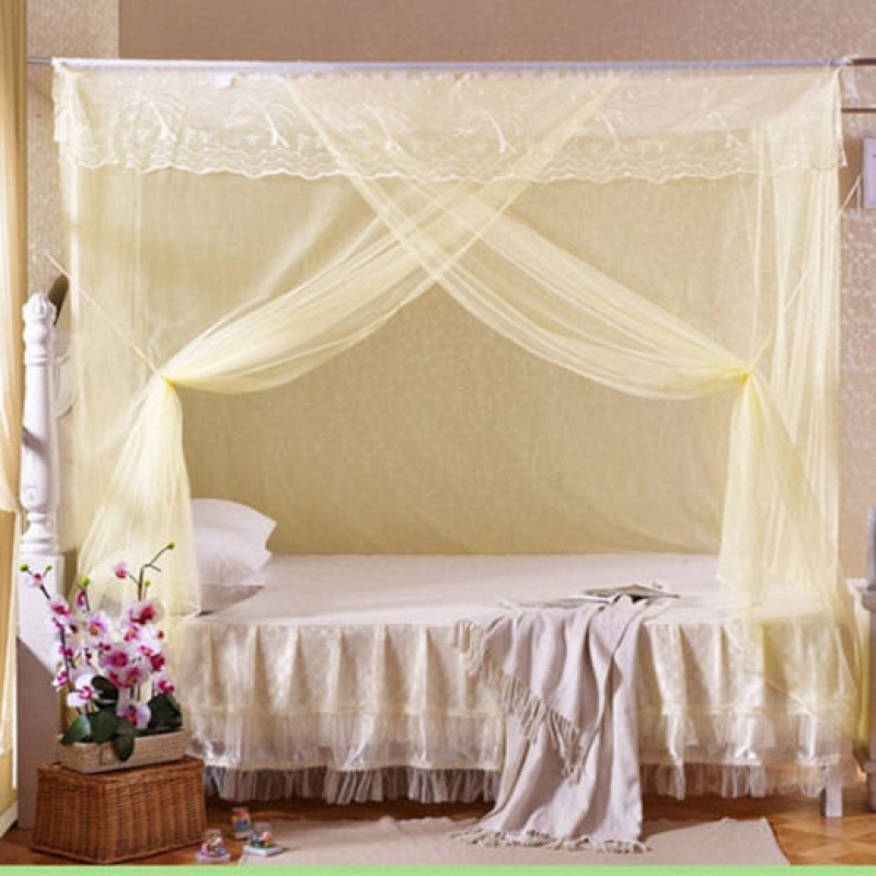 老式蚊帐学生蚊帐宿舍专用单人床蚊帐蚊帐家用加密防尘顶方顶单门