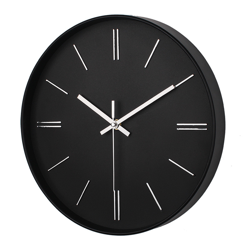 [12 Inch 30cm] Simple Living Room Clock Mute Fashion Three-Dimensional Wall Clock Nordic Style Cross-Border Wholesale