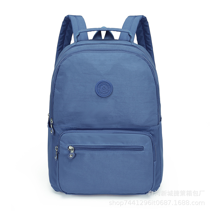 New Backpack Simple Large Capacity Schoolbag Nylon Cloth All-Matching Student Bag Outdoor Backpack