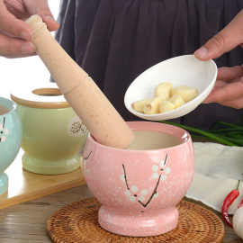 蒜泥神器蒜窑子陶瓷蒜臼子捣蒜器蒜蓉蒜泥器蒜缸子蒜臼手动砸蒜罐