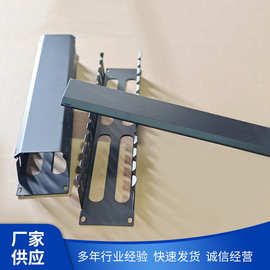 源头厂家供应5环布线槽管理器1U网络金属理线架网络机柜过线器