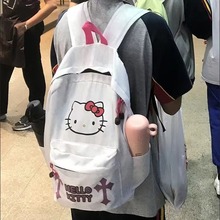Hellokitty双肩包新款可爱小众背包高中学生印花书包流行