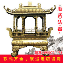 复古典户外大型香炉寺庙院铸铁带盖八龙柱插香纯铜佛堂道观宗祠堂