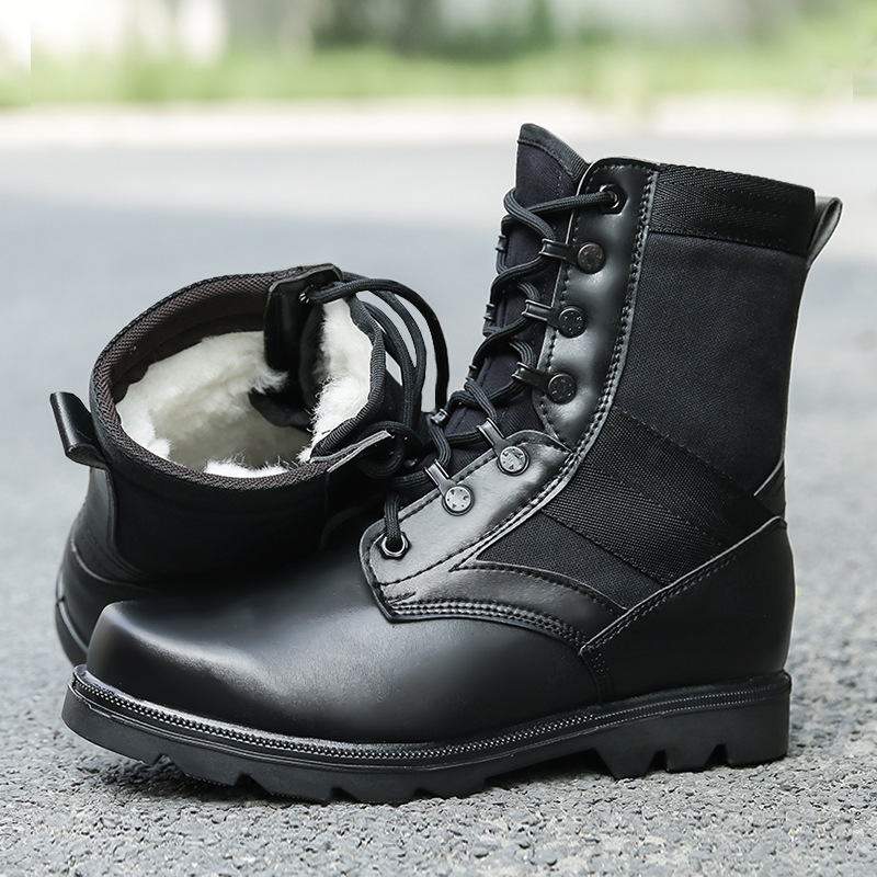 军鞋男户外正品耐磨保暖战术靴防水减震作战靴高帮新式作战靴棉靴