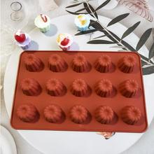 15连可露丽5巧克力饼干模蛋糕模具雪糕糖果硅胶模具