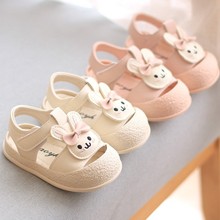 小兔子可爱公主鞋女宝宝凉鞋包头软底透气新款夏季一岁儿童学步鞋