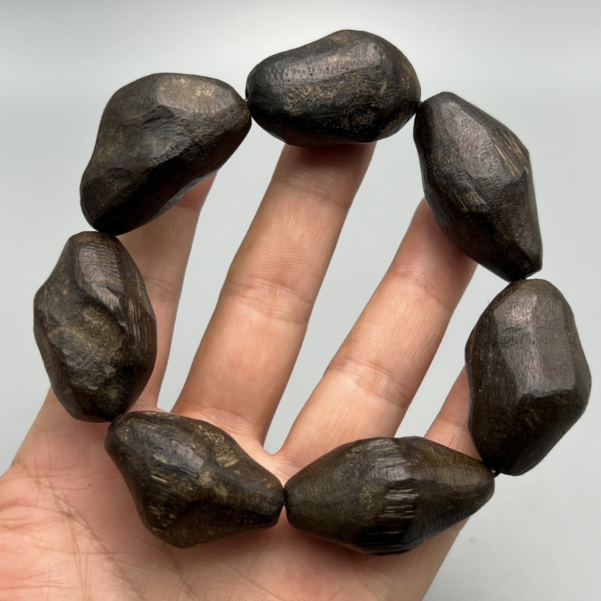 印尼达拉干虫漏随型老料沉香随型手串男女士手链木质佛珠念珠