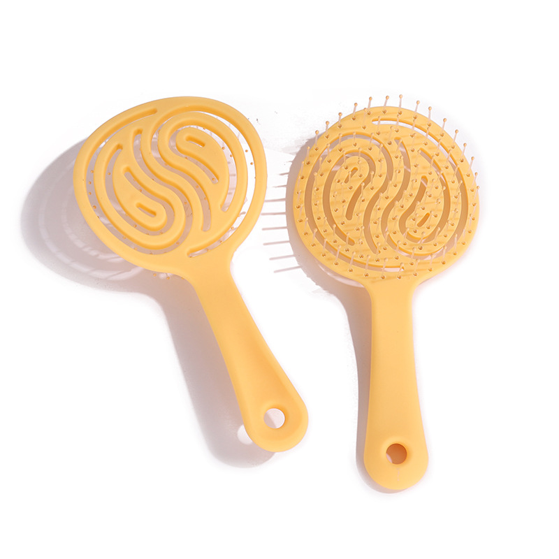 Cross-Border New Product Hanging Hole Design Fluffy Shape Comb Vent Comb Curly Hair Modeling Massage Comb in Stock Wholesale