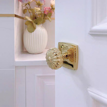 球形美式欧式复古轻奢静音室内南瓜锁卫生间浴室门锁通用型