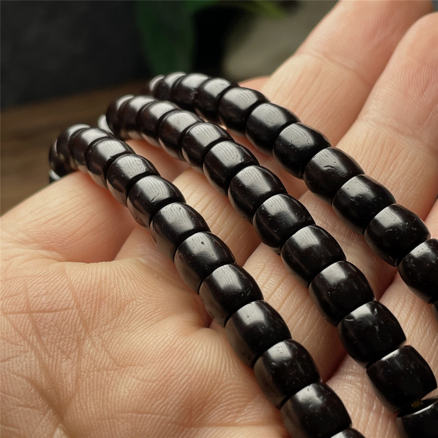 7*6mm品牌平安福产地湖南货号122处理工艺抛光材质椰蒂种类链子产品