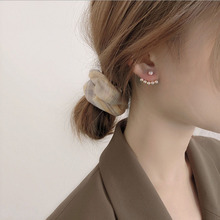 夏季独特珍珠耳钉2021年新款气质银针耳环耳饰耳坠女设计感