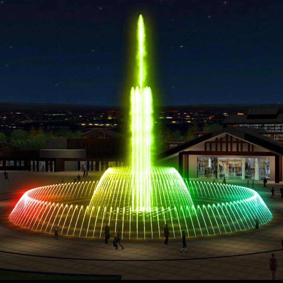 音乐喷泉全套设备厂家大型广场水池呐喊波光水景旱喷水帘水幕电影