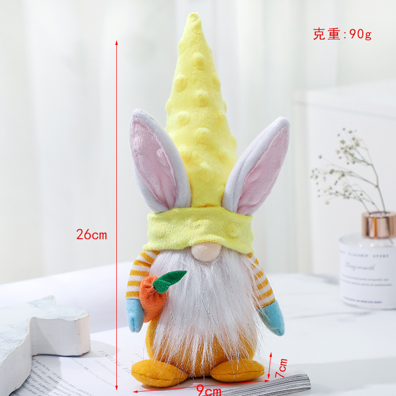 Cute Easter Pointed Hat Rabbit Doll Decoration Cute Faceless Doll Decorations Wholesale