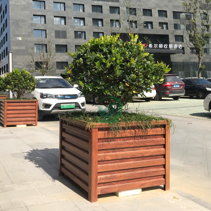 颐合铝合金花箱街道绿化种植树箱公园种树容器送货上门厂家直销