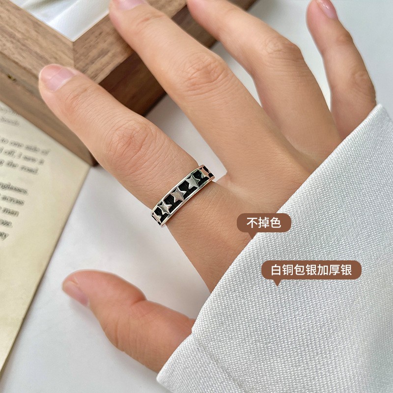 Ring Does Not Fade Special-Interest Design Opening Adjustable Index Finger Ring Retro High-Grade Light Luxury Ins Style Bracelet for Women