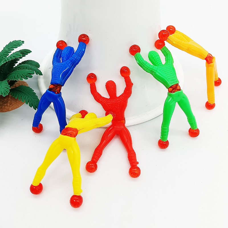 80后90后怀旧爬墙蜘蛛侠粘墙壁翻跟头小人夜市地摊童年儿童小玩具