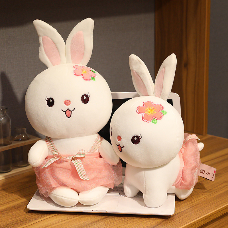 Cute Small Animal Doll Cartoon Pink Bunny Girl Children's Gift Plush Toy Customized Production