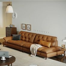 沙发简约意式头层牛皮沙发客厅小户型沙发可调节扶手云朵沙发批发
