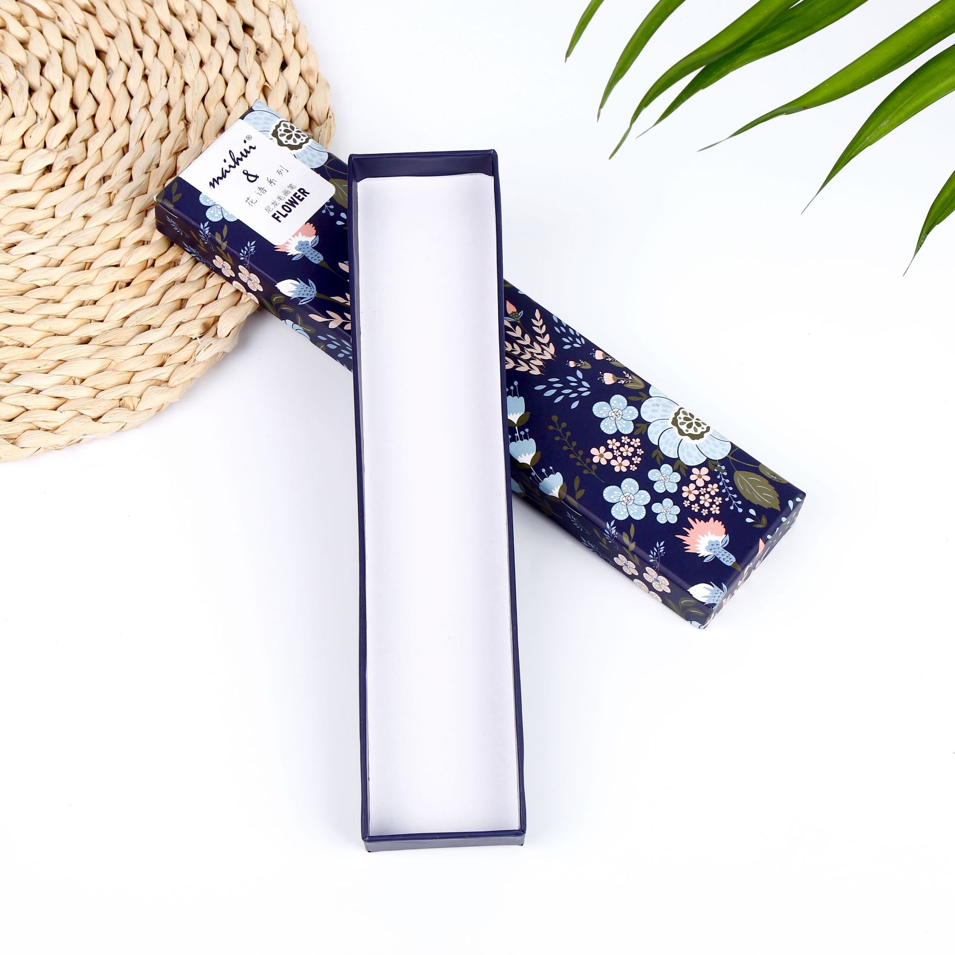 厂家设计水粉笔盒子彩绘油画笔天地盖礼品盒 水彩画笔盒批发