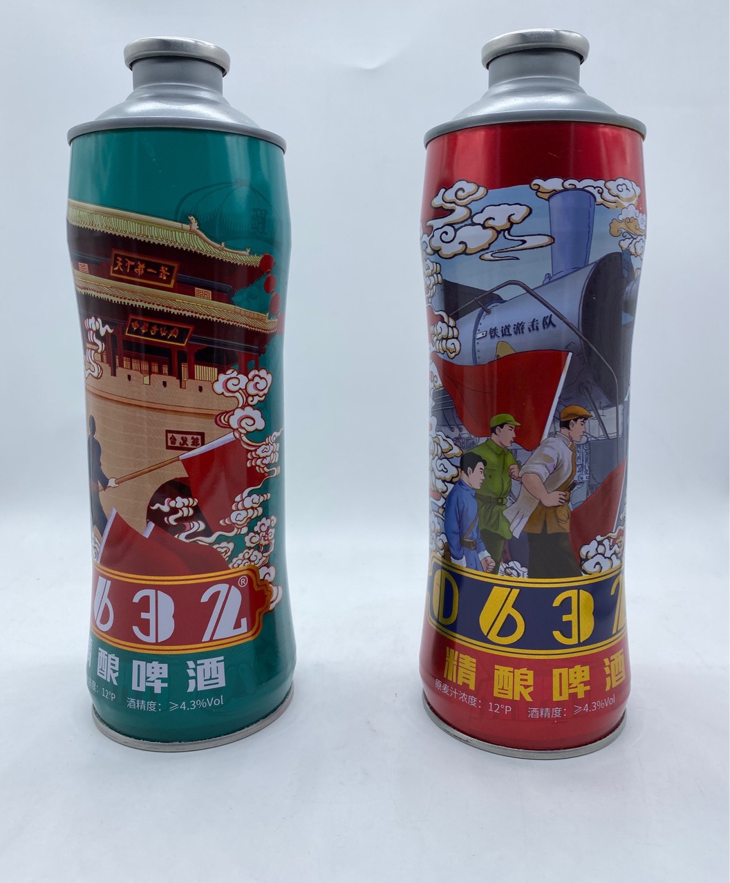 马口铁啤酒桶一升 马口铁铁酒瓶 日系包装盒