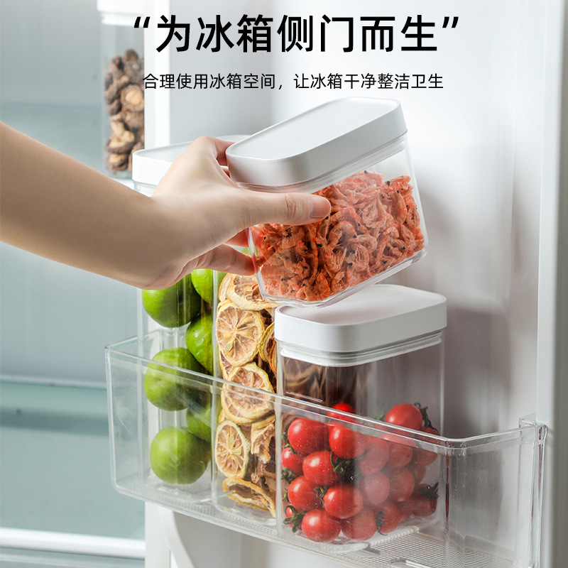 Food Grade Sealed Jar Cereals Storage Box Kitchen Household Storage Snack Storage Fresh Plastic Transparent Jar