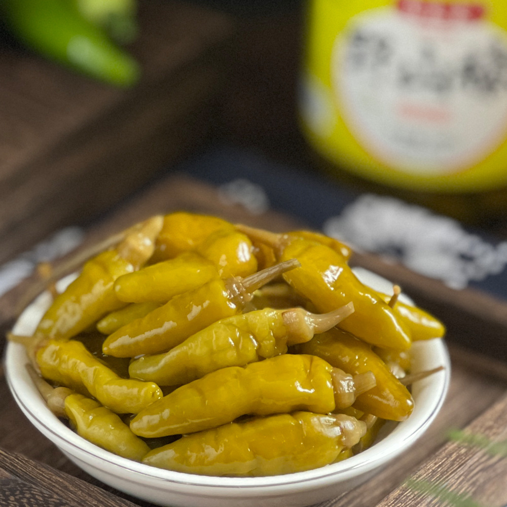 自良家200克1瓶酱泡野山椒酸辣味罐装泡辣椒小米椒