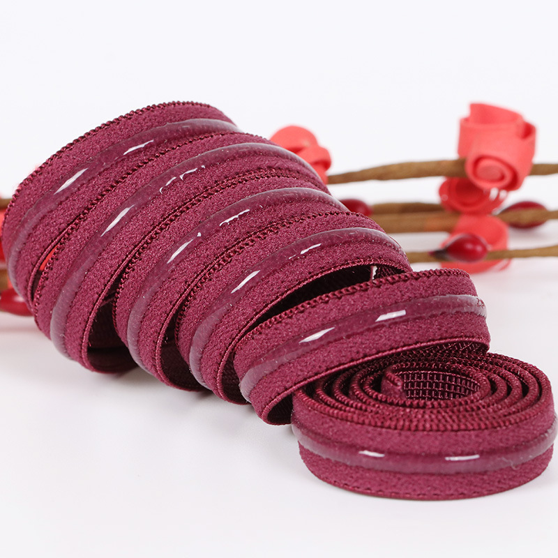 1cm彩色防滑带冰袖滴硅胶松紧带内衣细肩带服装假发运动止滑织带