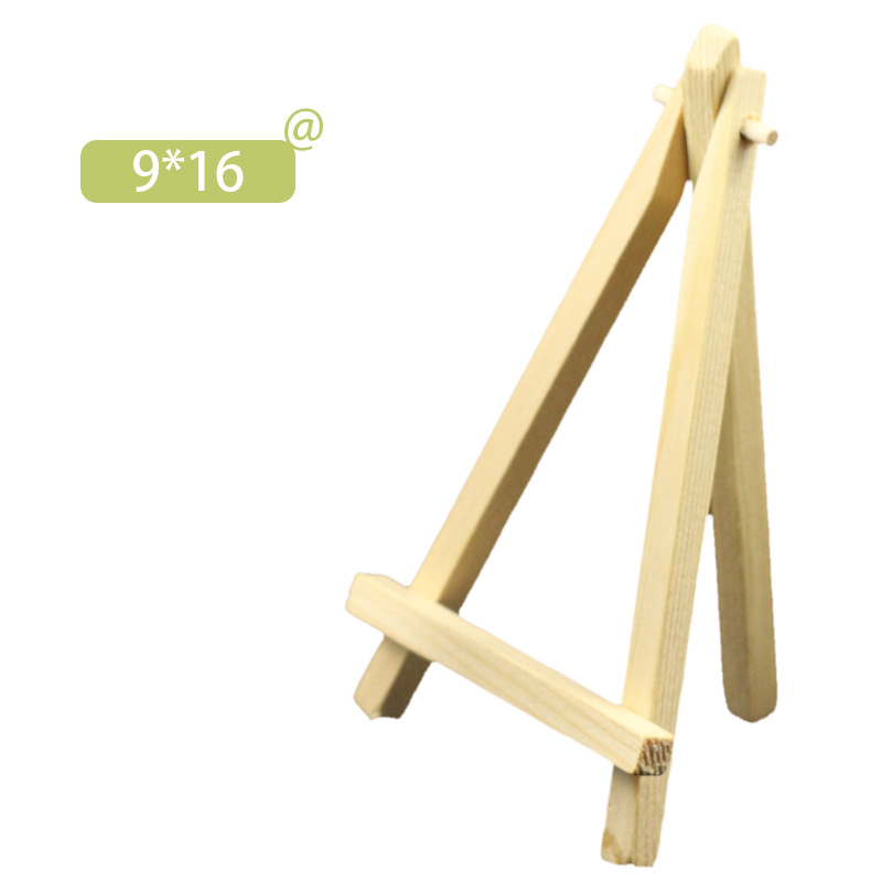 Spot Wholesale Wooden Flat Desktop Tripod Children's Art Special Trapezoidal Easel Small Display Stand