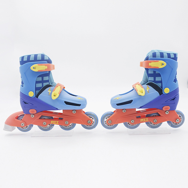 新款儿童硬壳直排轮滑鞋初学者卡通溜冰鞋男女四轮单排旱冰鞋批发