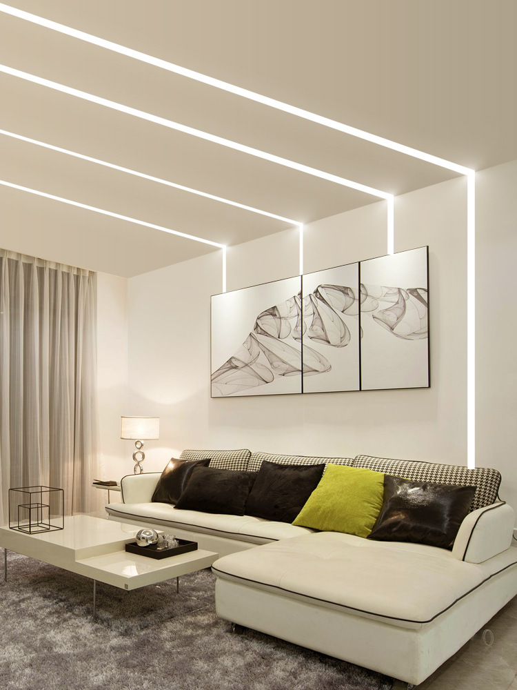 45度斜发光灯槽酒架发光灯带办公室书架铝合金灯三角嵌入式45度-询价-