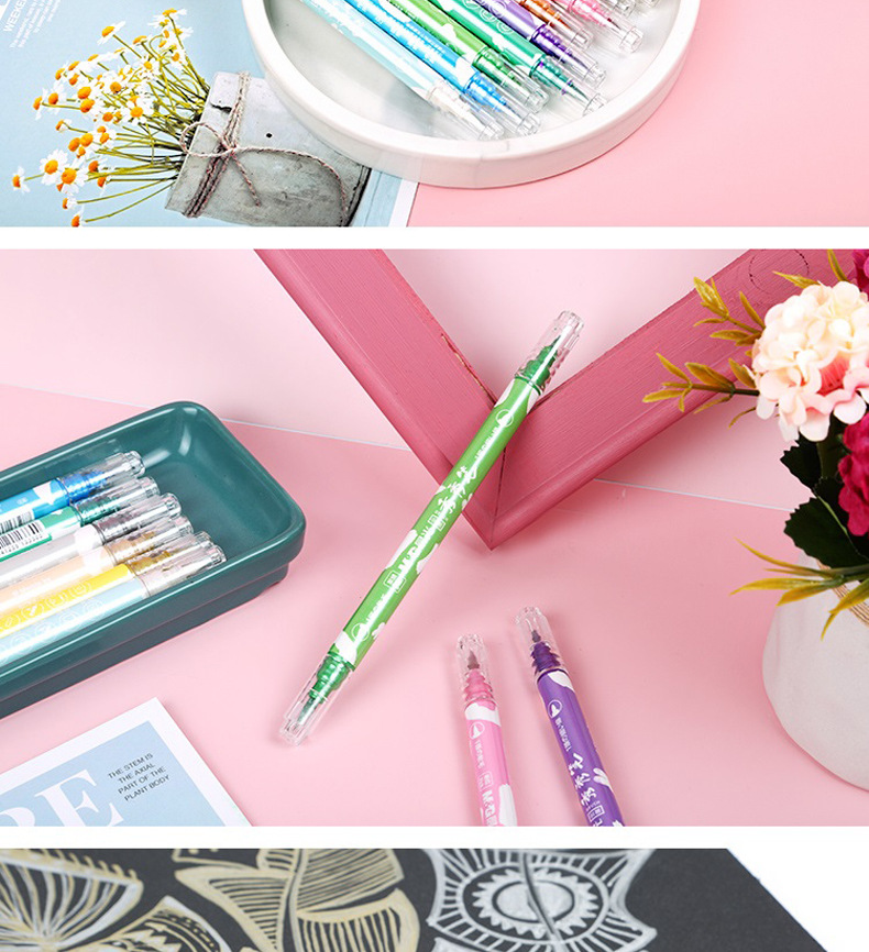 正品金属秀秀笔贺卡手账笔黑色卡纸涂鸦diy书法笔相册彩笔签名笔