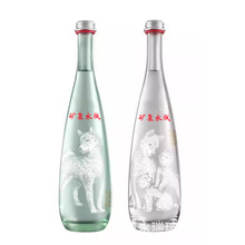 厂家750ml矿泉水瓶 加厚玻璃酒瓶农夫 丝印透明精白料玻璃酒瓶