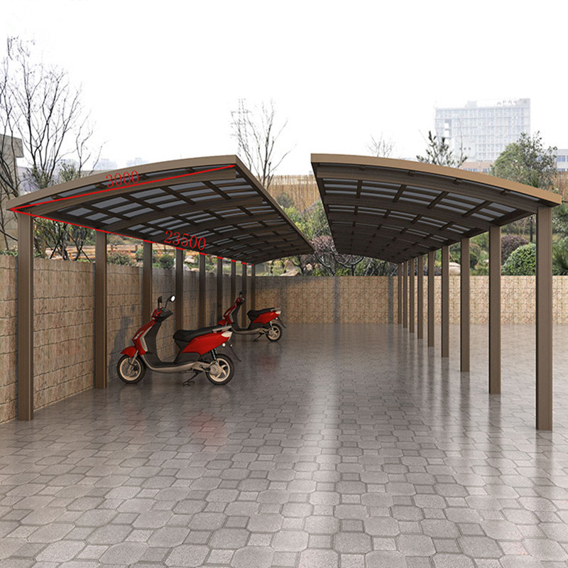 户外铝合金电瓶车停车棚充电桩遮阳棚别墅庭院家用汽车防雨篷