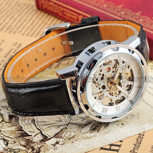 winner/614天逸手动镂空机械表男女士手表外贸机械手表男表商务表