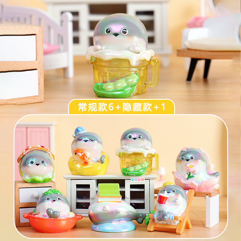 Cartoon Cute Jiyika Wow Han Le Life Two Elastic Tide Play Blind Box Hand-Made Personalized Furniture Decorations Wholesale