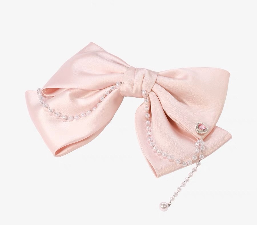 韩国饰品爱情神话系列粉色蝴蝶结珍珠发夹新款可爱发饰-阿里巴巴