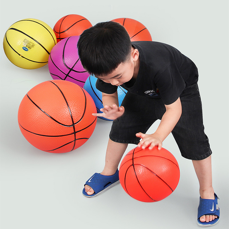 批发儿童篮球pvc幼儿园学生体育用品弹力球宝宝室内外玩耍玩具球