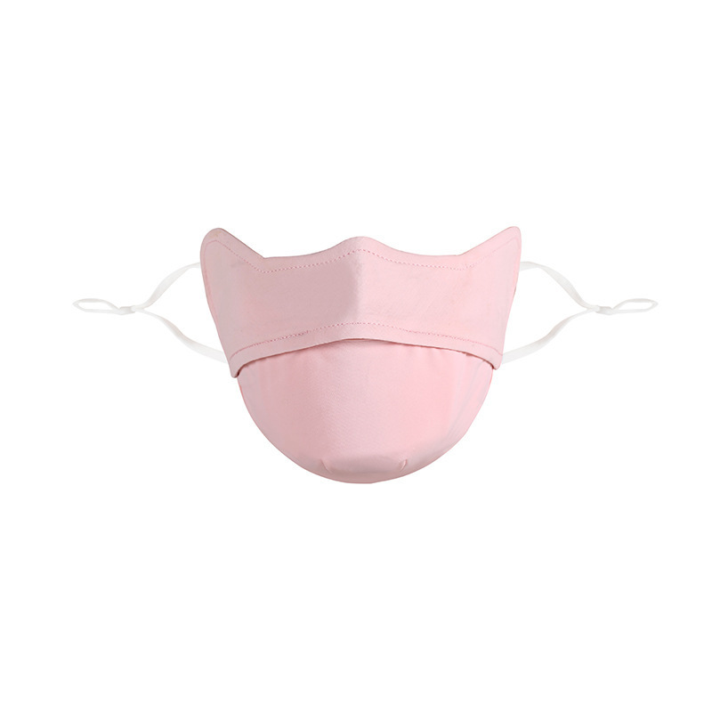 Tiktok Same Gradient Color Blush Sunscreen Mask Eye Protection Female Facekini Sunshade Riding Ice Silk Mask Wholesale