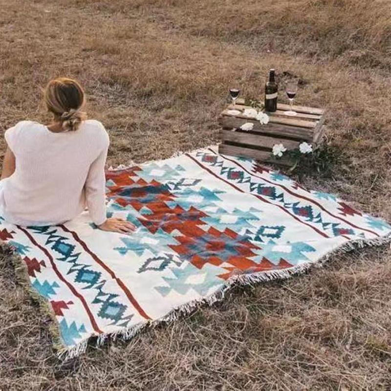 Camping Blanket Camping Carpet Picnic Blanket Sofa Cover Multifunctional Ethnic Style Bohemian Blanket Outdoor Blanket