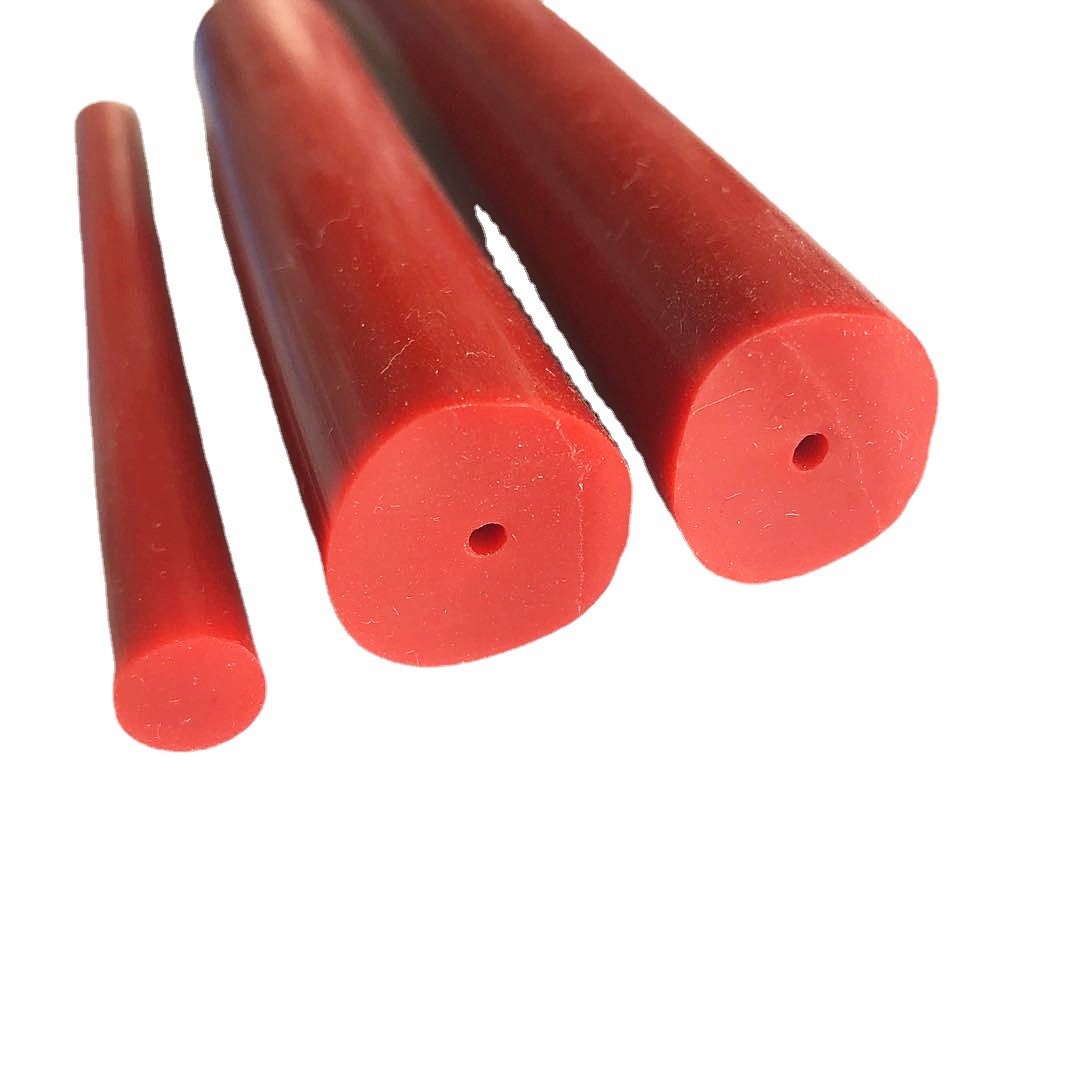 供应 2*18硅胶棒 空心 红色硅胶条 太阳能组件层压机密封条