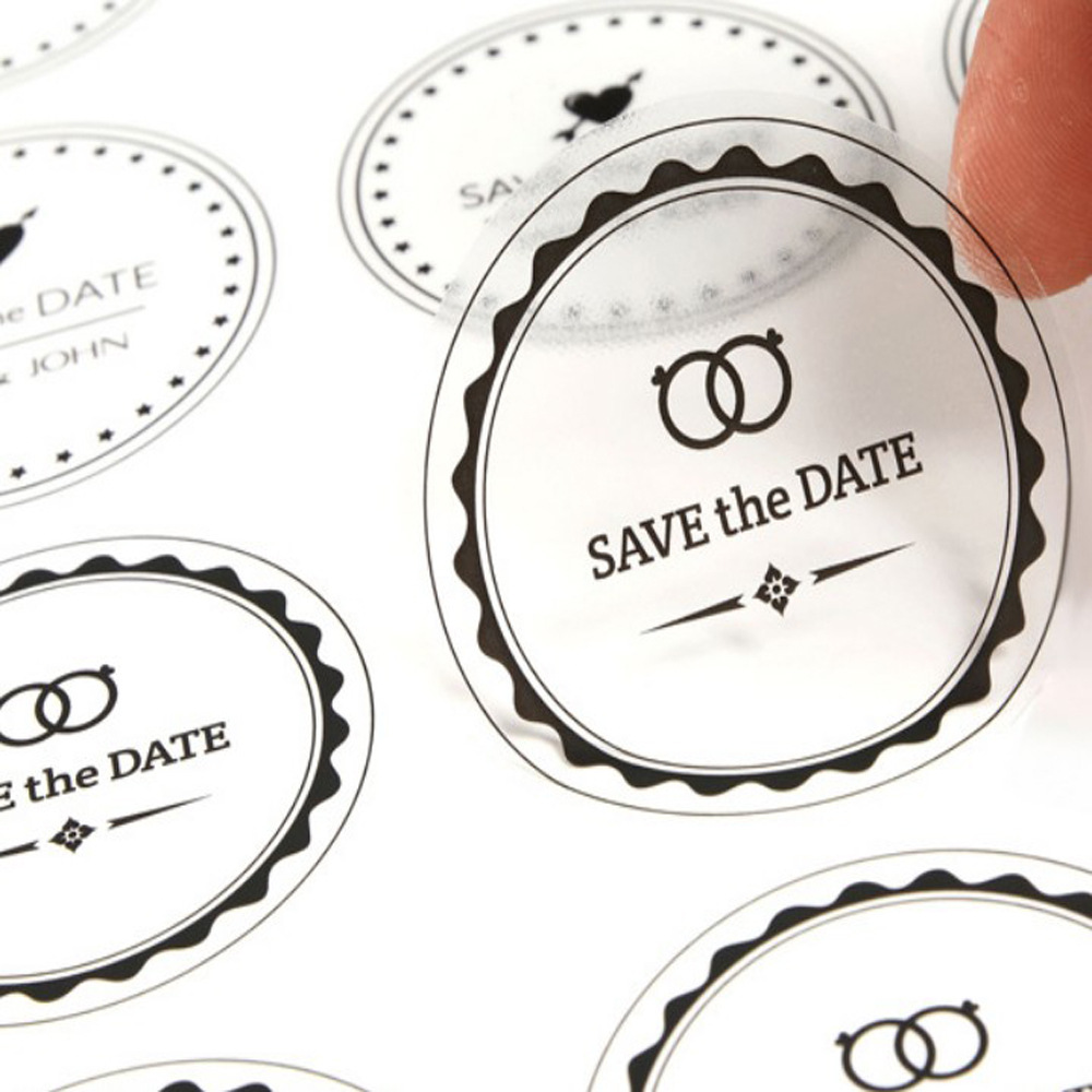 透明pvc封口贴加粘封口贴透明封口贴现货透明圆形不干胶pvc不干胶