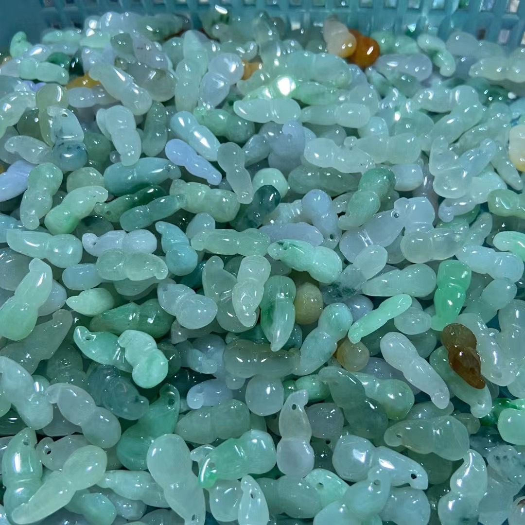 四会市天然翡翠葫芦翡翠diy配饰玉工艺品会销礼品直播网红款