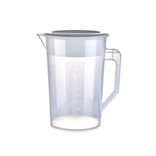 TXHR塑料冷水壶带盖大量杯大容量凉水壶带刻度量杯耐热凉水杯 4L