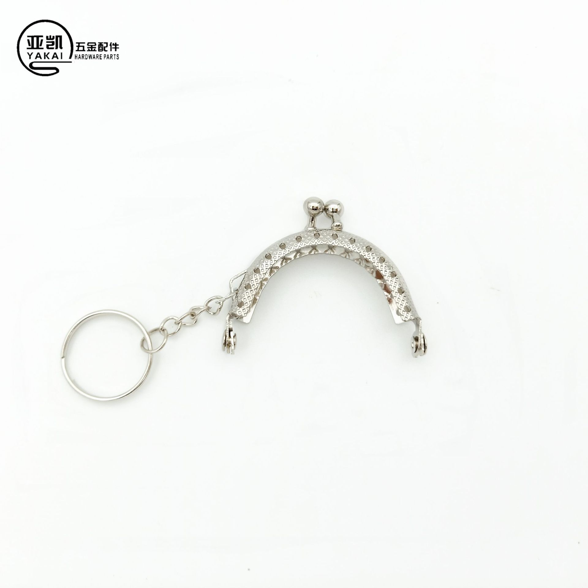 Spot Goods Binaural 5cm Semicircle with Key Ring Purse Frame Mini Small Purse Frame Wholesale Wallet Purse Frame Box and Bag Hardware