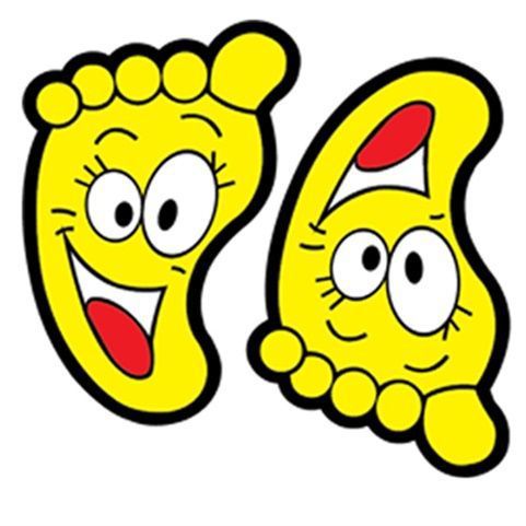 脚丫帖10对瓷砖脚印防水地板贴楼梯台阶儿童幼儿园可爱小脚丫地贴