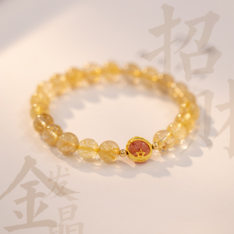 citrine natural crystal crystal bracelet bracelet gift jewelry